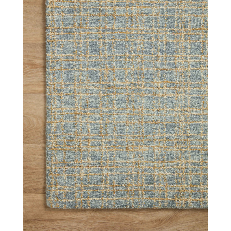 Chris Loves Julia x Loloi Polly Checkered Handtufted Blue/Sand Area